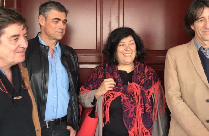 Almudena Grandes, Luis García Montero, Benjamín Prado y Pablo Simonetti, en un gran encuentro en Alcalá