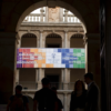 Un espectacular «Video Mapping» en la fachada de la Universidad de Alcalá cerró un magnífico Open Day