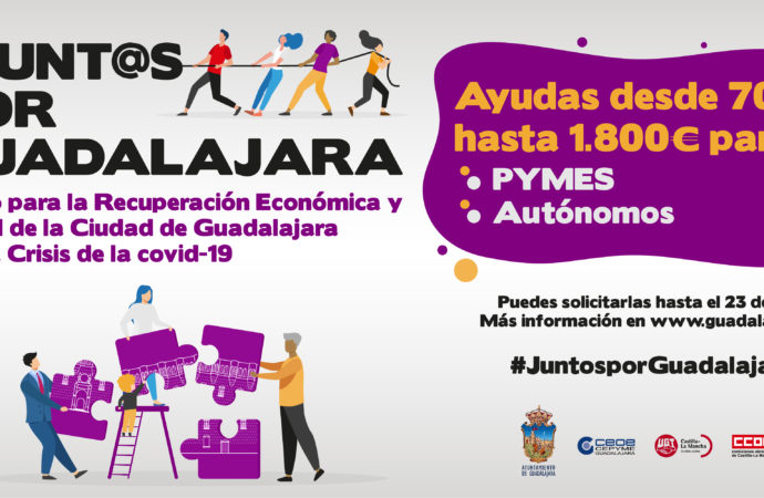Este jueves finaliza el plazo para solicitar las ayudas del ayuntamiento de Guadalajara a autónomos y Pymes