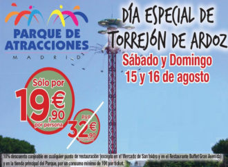 Continúan este fin de semana los Días Especiales de Torrejón con grandes descuentos en el Parque de Atracciones