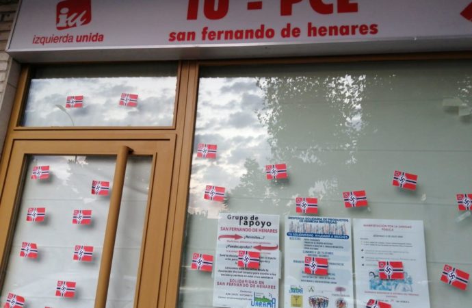 Coslada y San Fernando condenan las pintadas fascistas en las sedes de partidos políticos y asociaciones vinculados a la izquierda