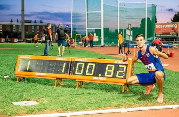 El atleta de Torrejón, Pablo Sánchez-Valladares, bate el récord de España de 500 metros