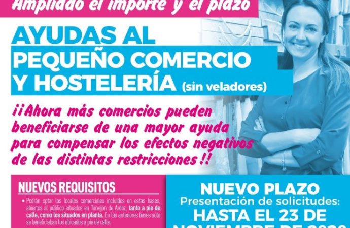 Torrejón duplica el importe de las ayudas para comercios a 1.000 euros y amplía el plazo de solicitud