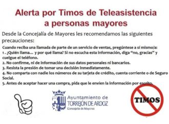 Alerta en Torrejón por un timo relacionado con el servicio de Teleasistencia a mayores