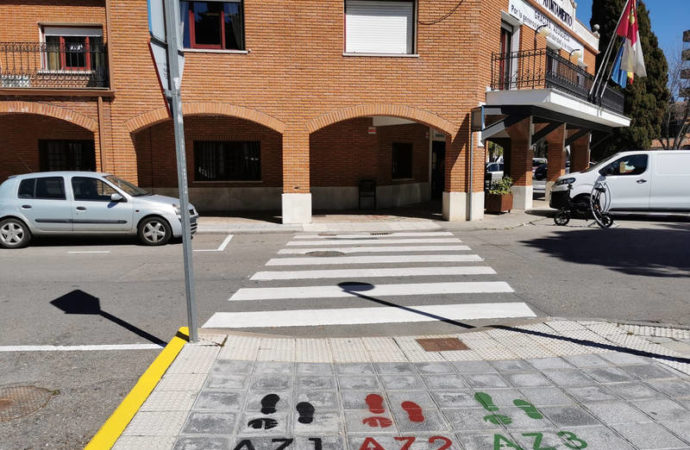 Azuqueca ya cuenta con señalización horizontal en dos de las rutas de ‘Caminos escolares seguros’