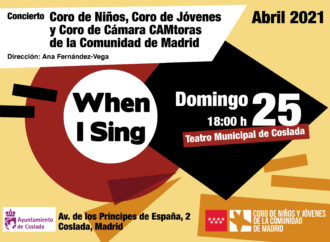 Coslada acogerá un concierto del Coro de Niños y Jóvenes de la Comunidad de Madrid y del Coro de Cámara Camtora
