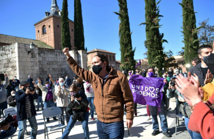 4M Elecciones / Pablo Iglesias y Alberto Garzón piden el voto para Unidas Podemos en Alcalá