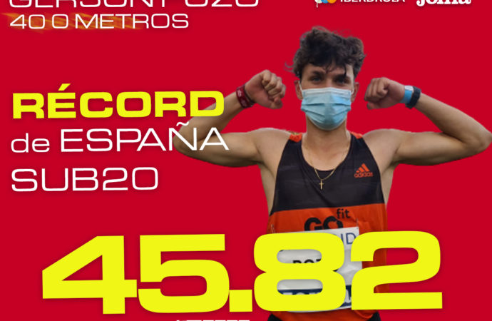 Atletismo: Gerson Pozo, del Ajalkalá, nuevo récord de España Sub 20 de 400ml