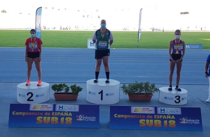 La atleta de Torrejón de Ardoz, Judith Vaquero, medalla de bronce en el Campeonato de España sub-18 en lanzamiento de disco al aire libre