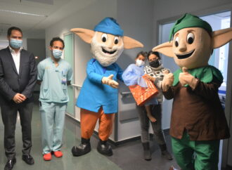 Los Guachis regalan juguetes a los niños hospitalizados en el Hospital de Torrejón