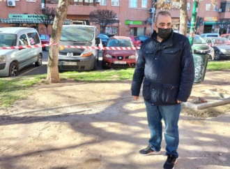 Continúan las obras en el bulevar de la Avenida de Zarauz en San Fernando de Henares