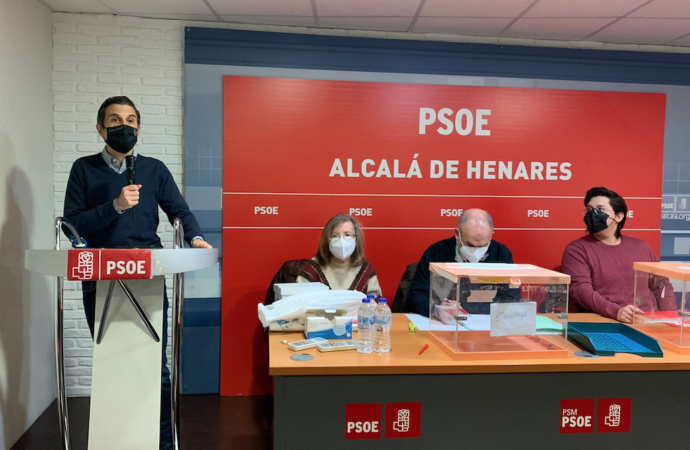 El alcalde de Alcalá, Javier Rodríguez Palacios, reelegido secretario general del PSOE en la ciudad