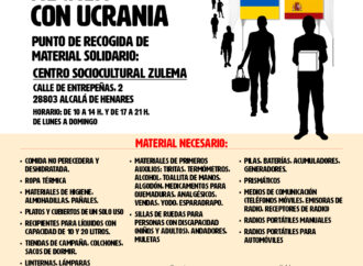 Muestras de solidaridad y recogida de productos para Ucrania en Alcalá de Henares