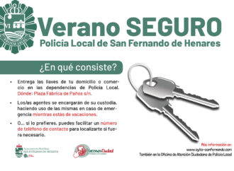 La Concejalía de Seguridad de San Fernando pone ‘punto y seguido’ a su programa ‘Verano Seguro’