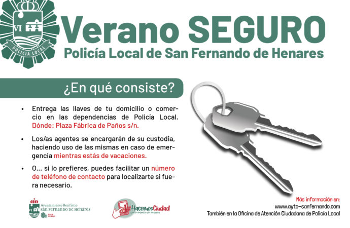 La Concejalía de Seguridad de San Fernando pone ‘punto y seguido’ a su programa ‘Verano Seguro’