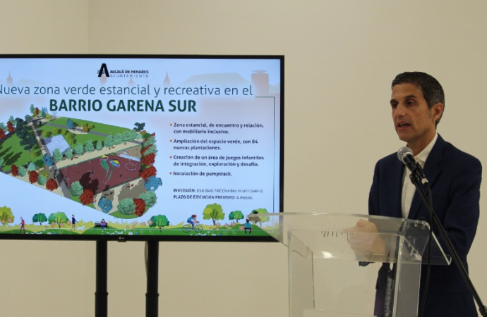El barrio de Garena Sur en Alcalá contará con una nueva zona verde estancial y recreativa
