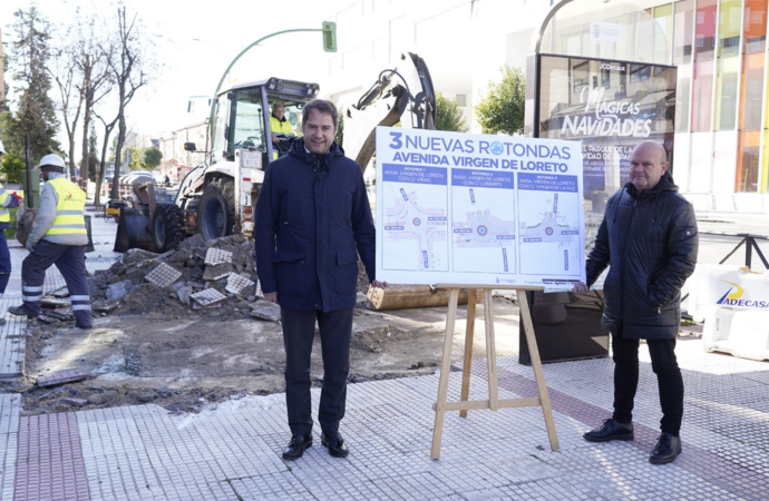 Se inician las obras para la construcción de 3 rotondas en la avenida Virgen de Loreto de Torrejón