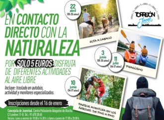 “Parque aventura en los árboles” y piragüismo en el programa “Aula de Ocio y Naturaleza” de Torrejón