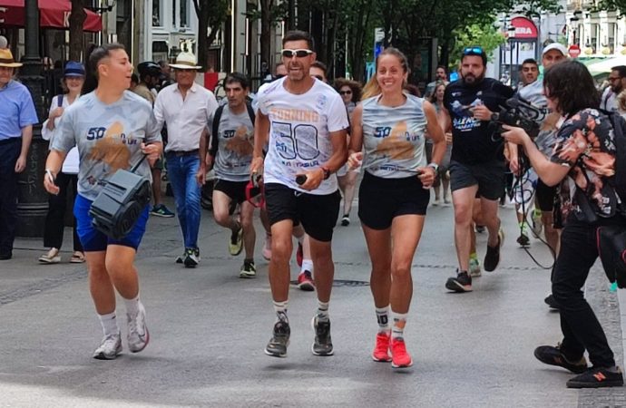 Fernando Cáliz completó su ‘Reto Solidario’ tras recorrer 730 kilómetros desde San Fernando a la Puerta del Sol en Madrid