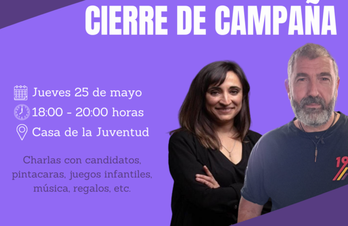 Elecciones Alcalá / Podemos-Alianza Verde: acto de cierre de campaña electoral este jueves 25 a las 18:00 horas en la Casa de la Juventud