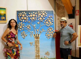 Exposición: el amor de una pareja, hecho «Arte de medios mixtos» en Almonacid de Zorita (Guadalajara)
