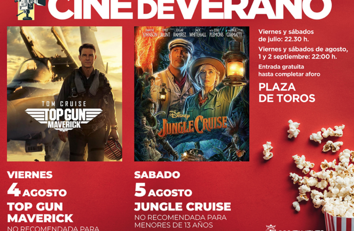 Cine de verano gratuito en Torrejón para este viernes y sábado: Top Gun y Jungle Cruise