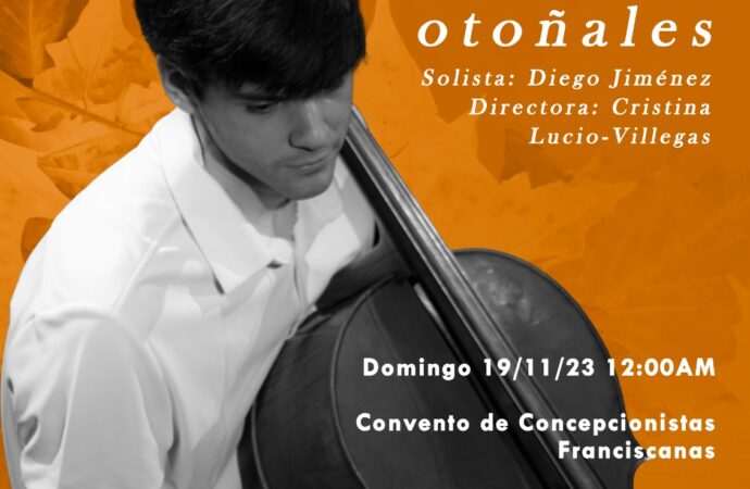 Concierto del violonchelista alcalaíno Diego Jiménez Alonso, el próximo domingo 19 de diciembre