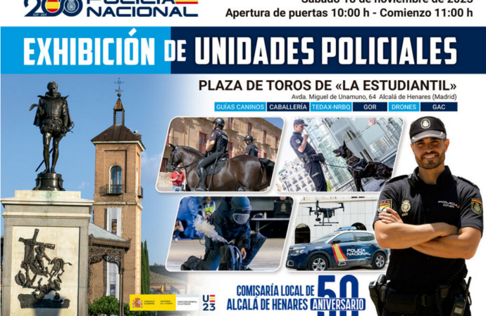 Exhibición de Unidades Policiales en la plaza de Toros de Alcalá de Henares el próximo día 18