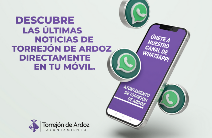 Nuevo canal de Whatsapp municipal en Torrejón para ofrecer noticias de actualidad e información