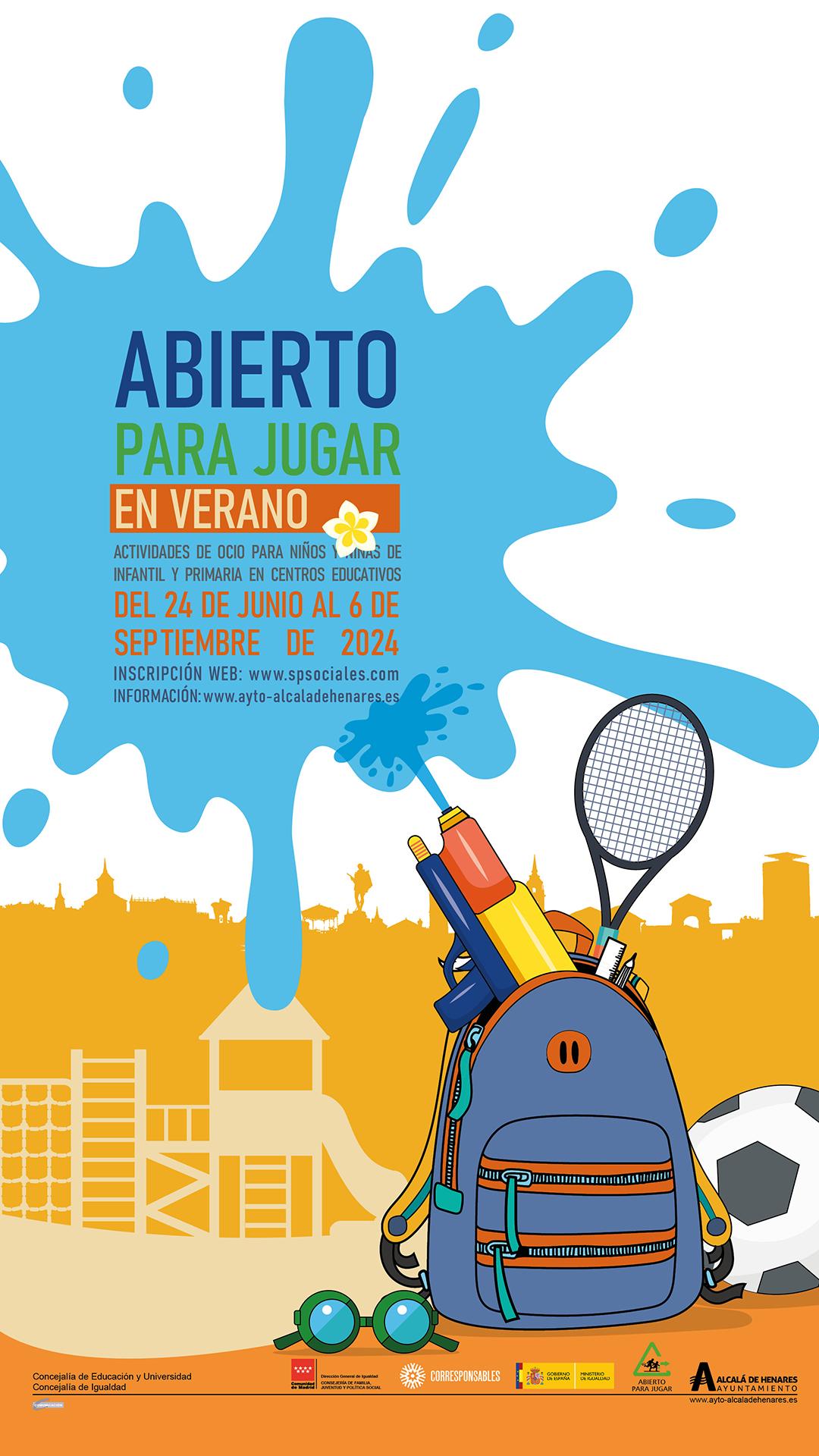 Abierto para jugar en verano Alcalá 2024 inscripciones abiertas