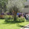 Manifestación de los estudiantes de la Universidad de Alcalá por la retirada del bus del campus externo