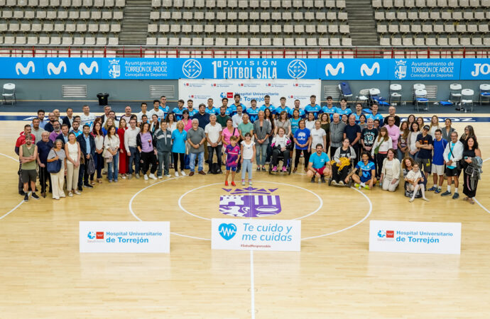 Partido de fútbol sala amistoso en Torrejón por el Aniversario del Hospital