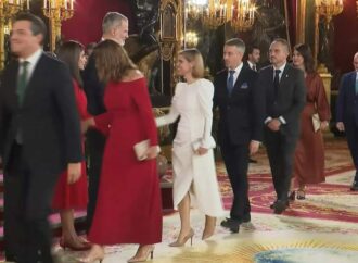 La alcaldesa de Alcalá, Judith Piquet, en el Palacio Real el Día de la Hispanidad