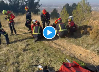 Rescatan con éxito a un ciclista herido en los Cerros de Alcalá