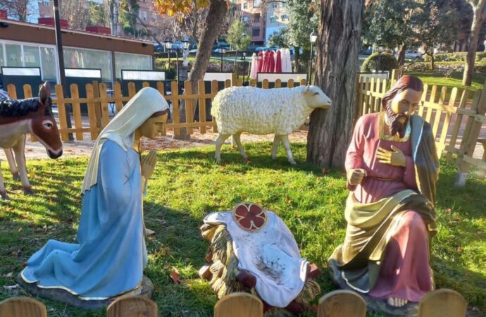 Roban el Niño Jesús del nacimiento instalado por el Ayuntamiento en el Parque de la Concordia de Guadalajara