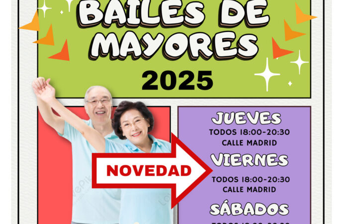 Novedades en los Bailes municipales para mayores en Torrejón de Ardoz