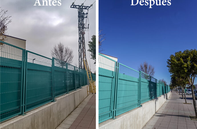 El Ayuntamiento de Torrejón retira una torre de media tensión de 20 KV situada en la avenida Constitución