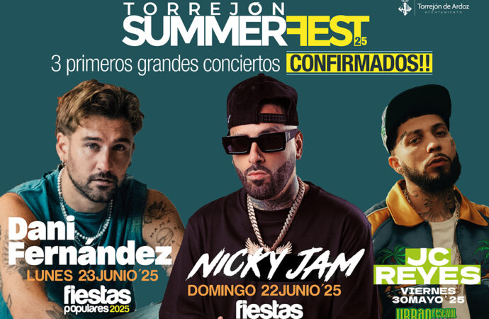 Dani Fernández se suma al «Torrejón Summer Fest 2025», con Nicky Jam y JC Reyes