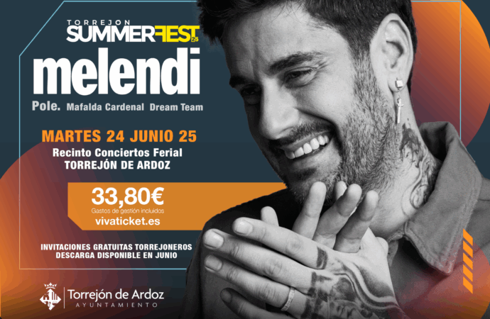 Melendi, confirmado el 24 de junio, en las Fiestas Populares de Torrejón