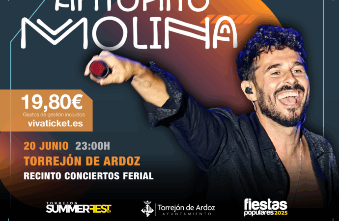 Antoñito Molina, nuevo concierto de las Fiestas Populares, dentro del Torrejón Summer Fest 2025