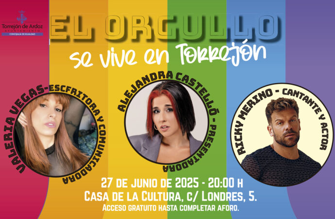 Actos del Día del Orgullo en Torrejón, con un acto central que tendrá lugar este viernes, 27 de junio