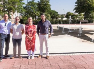 Visita de la alcaldesa de Guadalajara a las mejoras e inversiones en las fuentes ornamentales de Las Lomas