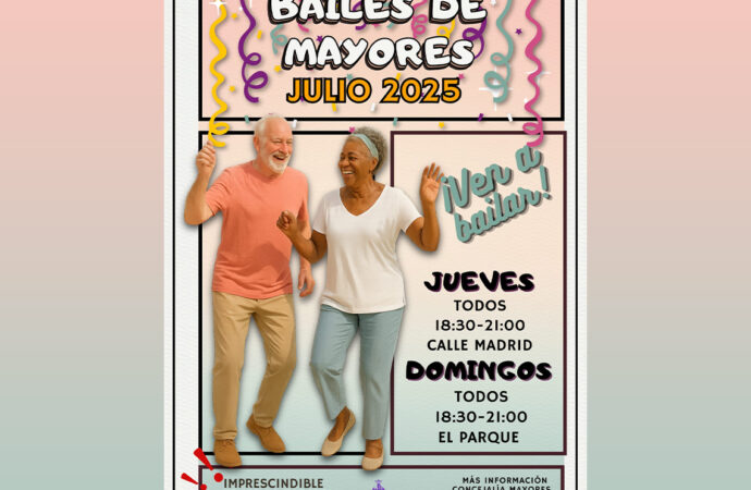 Bailes de Mayores en julio en Torrejón, con entrada gratuita