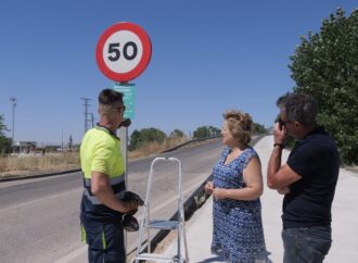 Apertura provisional al uso por viandantes de la nueva pasarela de Alovera