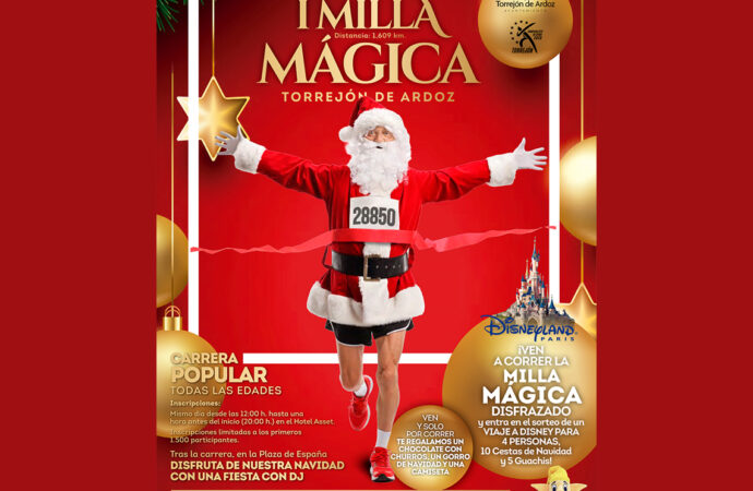 Torrejón de Ardoz celebra este domingo, 28 de diciembre, la I Milla Mágica, una divertida carrera popular