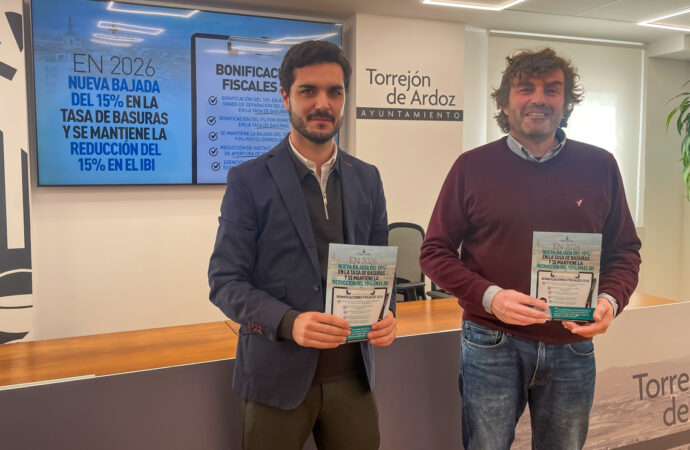 El Ayuntamiento de Torrejón de Ardoz baja la Tasa de Basuras un 15% en 2026