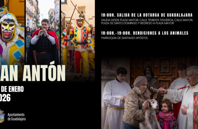 La botarga de Guadalajara acompañará la bendición de animales por San Antón este sábado 17