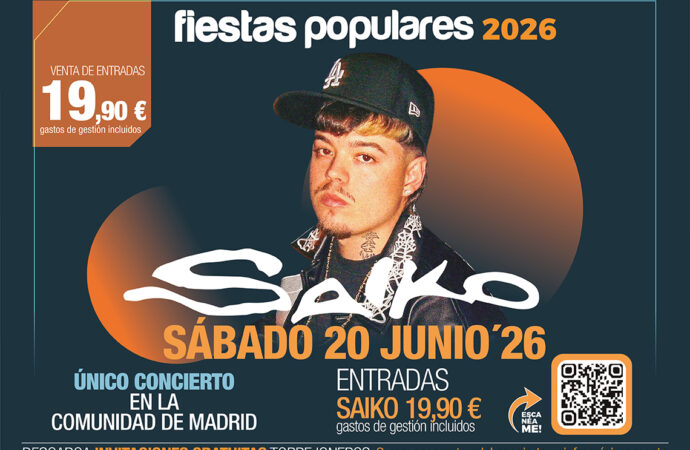 Saiko, nuevo concierto confirmado para el sábado 20 de junio en Torrejón