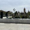 Así es el nuevo «photocall» de Alcalá de Henares en la Plaza de Cervantes