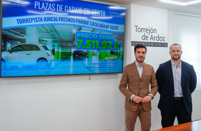 A la venta plazas de aparcamiento municipales para coches en Torrejón desde 7.511,92 euros